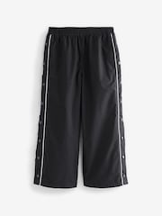 Black Wide Leg Woven 100% Cotton Trousers (3-16yrs) - Image 6 of 8