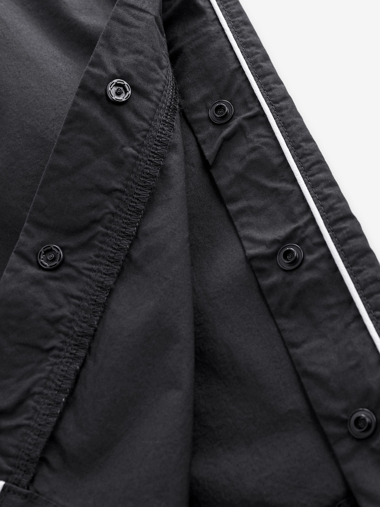 Black Wide Leg Woven 100% Cotton Trousers (3-16yrs) - Image 8 of 8