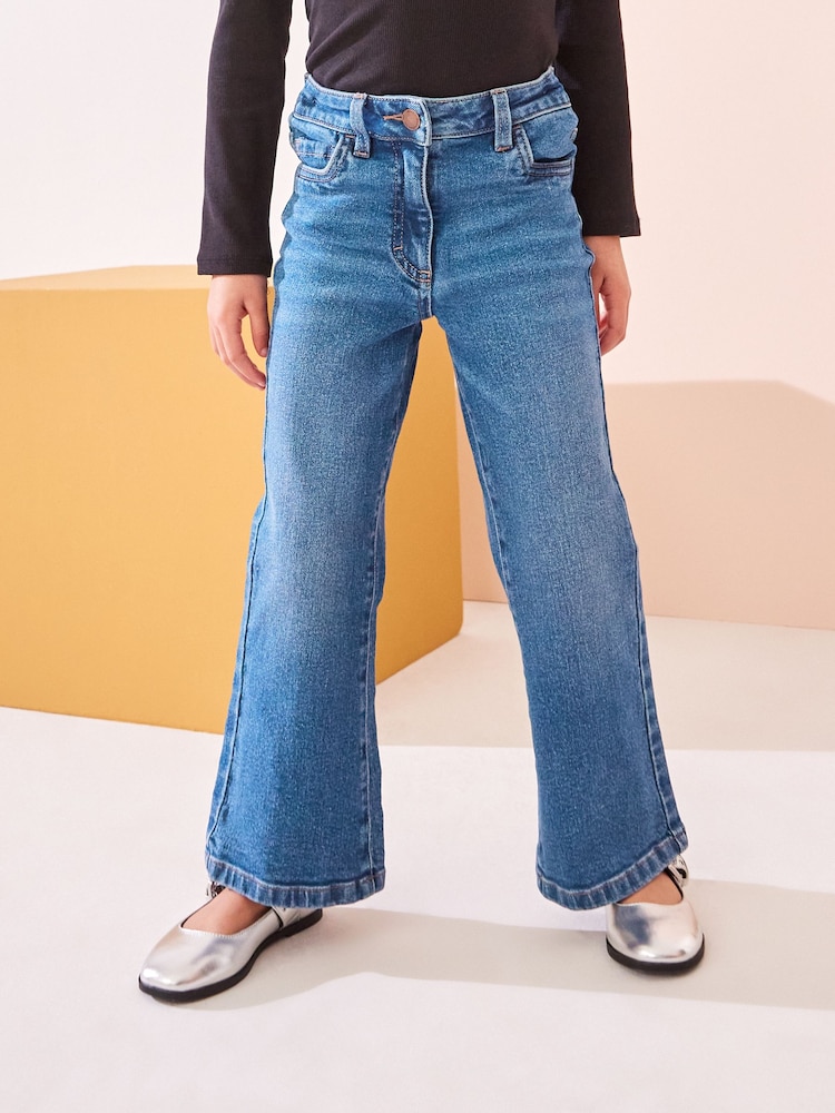 Mid Blue Denim Flare Jeans (3-16yrs) - Image 1 of 6