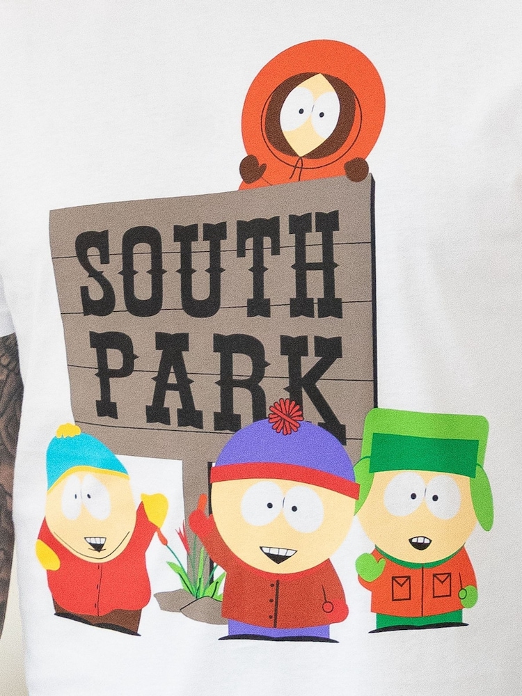 Vanilla Underground Mens White South Park 100% Cotton Licensed Pyjamas - Image 7 of 7