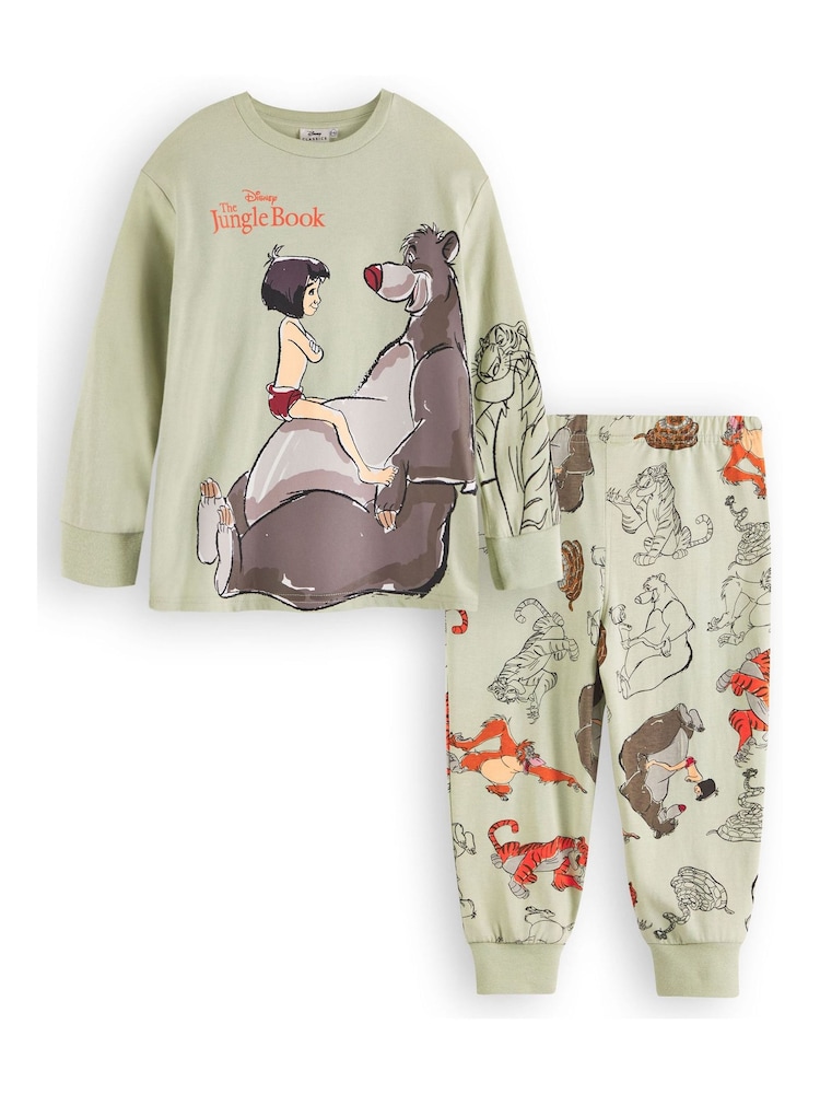 Vanilla Underground Green Kids Jungle Book 100% Cotton Pyjamas - Image 1 of 6