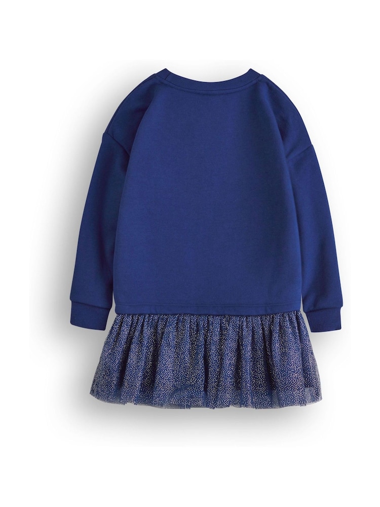 Vanilla Underground Blue Girls Frozen Longline Sweatshirt With Trim - Image 2 of 6