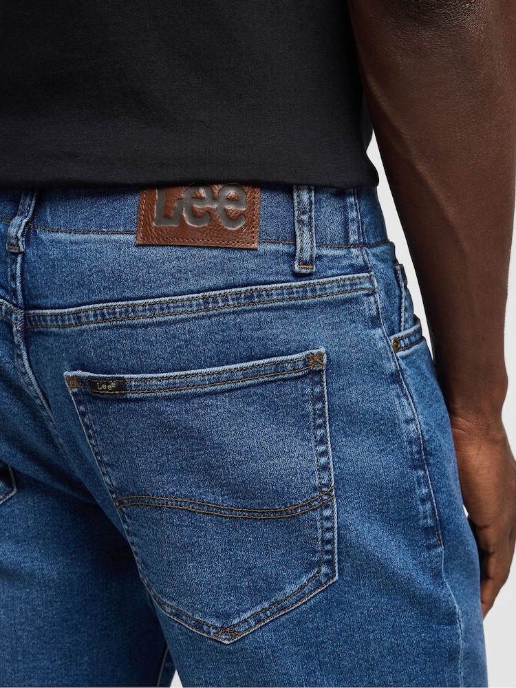 Lee Mid Blue Denim Straight Fit Extreme Motion Jeans - Image 5 of 6