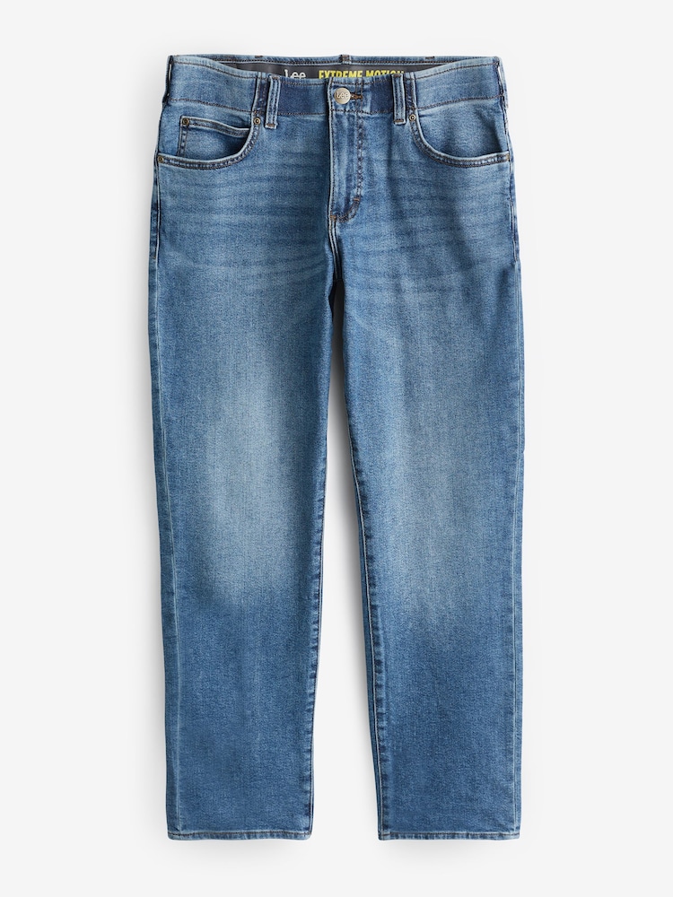 Lee Mid Blue Denim Straight Fit Denim Jeans - Image 6 of 6