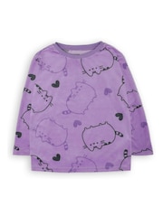 Vanilla Underground Purple Pusheen Girls Licensed Fleece Pyjamas - Image 2 of 5