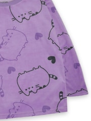 Vanilla Underground Purple Pusheen Girls Licensed Fleece Pyjamas - Image 5 of 5