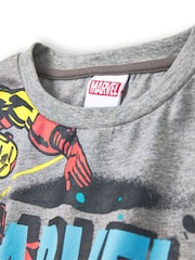 Vanilla Underground Grey Boys Marvel 100% Cotton T-Shirt - Image 4 of 6