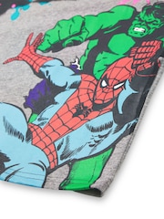 Vanilla Underground Grey Boys Marvel 100% Cotton T-Shirt - Image 5 of 6
