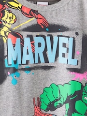 Vanilla Underground Grey Boys Marvel 100% Cotton T-Shirt - Image 6 of 6