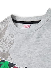 Vanilla Underground Grey Kids Marvel Logo Short Sleeved T-Shirt - Image 3 of 5