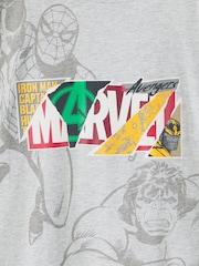 Vanilla Underground Grey Kids Marvel Logo Short Sleeved T-Shirt - Image 5 of 5