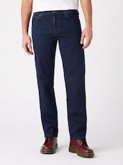 Wrangler Blue Black Straight Fit Texas Authentic Jeans - Image 1 of 7