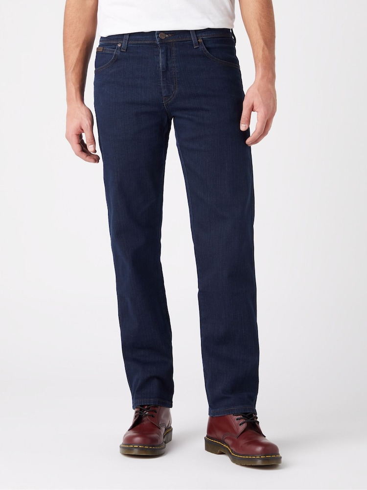 Modročrna - Wrangler Straight Fit Texas Authentic Jeans - Slika 1 iz 7 Modročrna - Wrangler Straight Fit Texas Authentic Jeans - Slika 1 iz 7