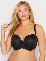 Yours Curve Black Moulded Underwired Full Cup Multiway Bra With Removeable Straps - Image 1 of 5