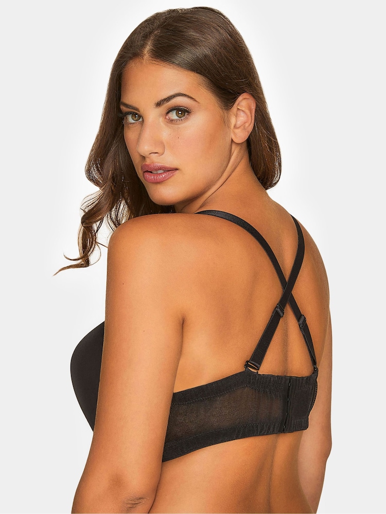 Yours Curve Black Moulded Underwired Full Cup Multiway Bra With Removeable Straps - Image 5 of 5