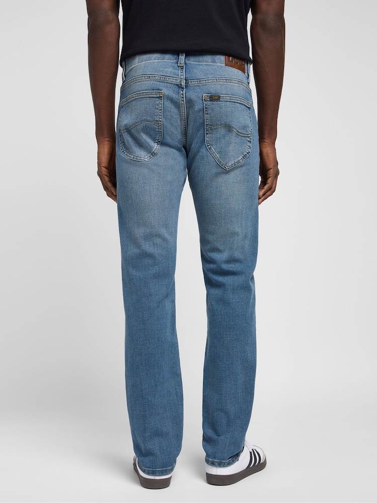 Lee Mid Blue Denim Slim MVP Jeans - Image 2 of 7
