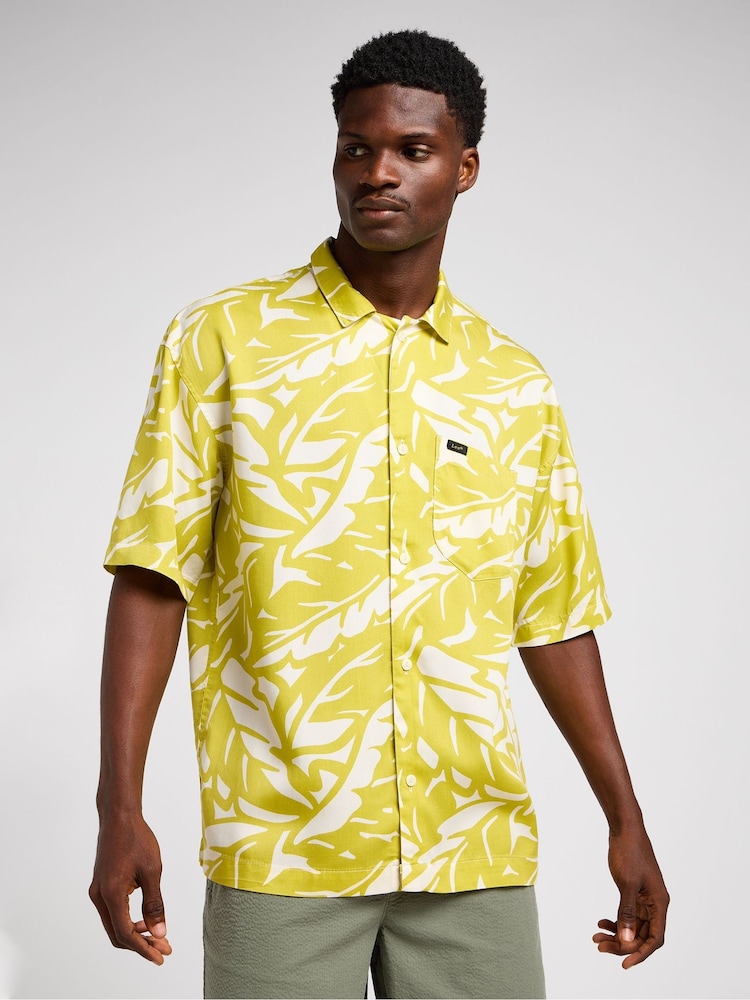 Lee Yellow/White Resort Shirt - Image 1 of 5 Lee Yellow/White Resort Shirt - Image 1 of 5