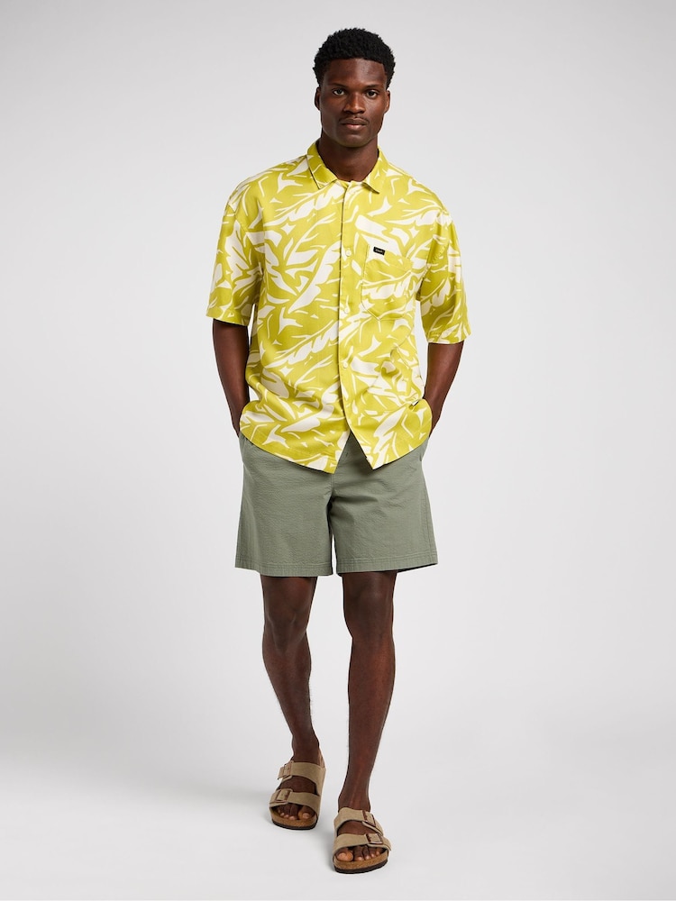 Lee Yellow/White Resort Shirt - Image 2 of 5 Lee Yellow/White Resort Shirt - Image 2 of 5