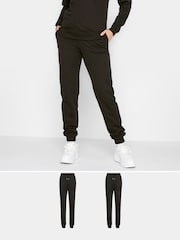 Long Tall Sally Black 2 Pack Basic Joggers - Image 1 of 3