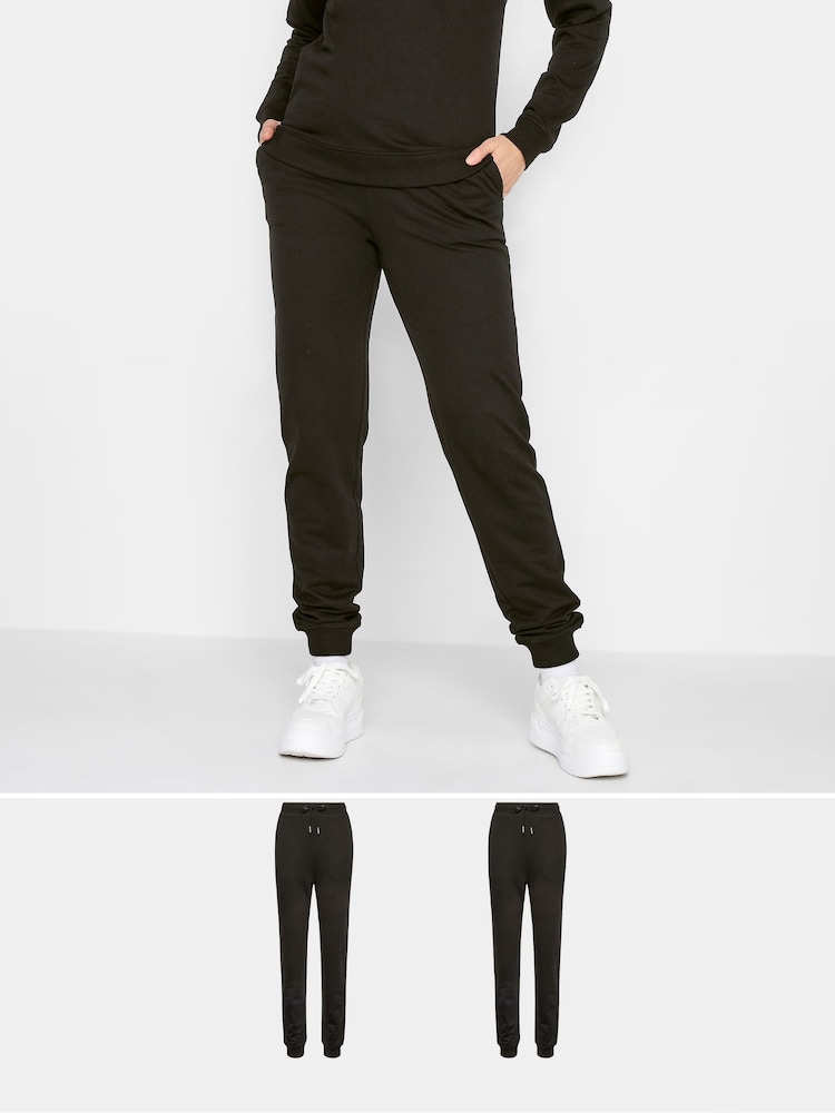 Long Tall Sally Black 2 Pack Basic Joggers - Image 1 of 3