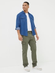 FatFace Corby Green Straight Cargo Trousers - Image 2 of 5