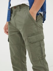 FatFace Corby Green Straight Cargo Trousers - Image 4 of 5