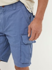 FatFace Bude Mid Blue Lightweight Cargo Shorts - Image 2 of 3