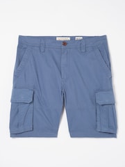 FatFace Bude Mid Blue Lightweight Cargo Shorts - Image 3 of 3