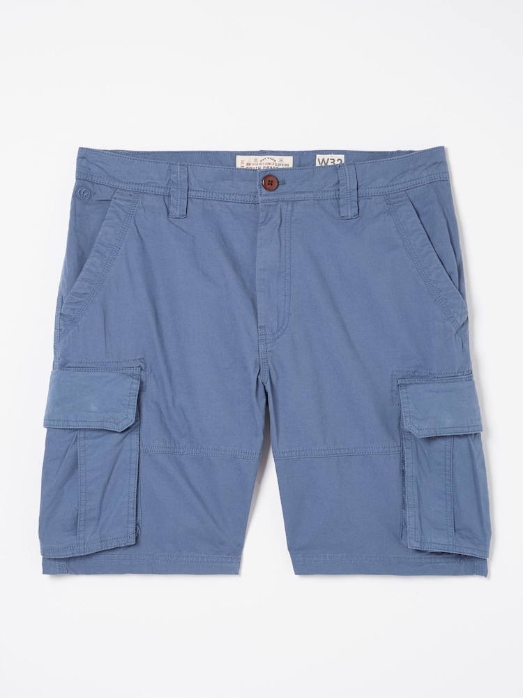 FatFace Bude Mid Blue Lightweight Cargo Shorts - Image 3 of 3