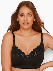 Yours Curve Pamut Csipke Nem párnázott Nem vezetékes Bralette - Image 1 of 3