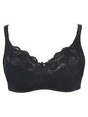 Yours Curve Pamut Csipke Nem párnázott Nem vezetékes Bralette - Image 2 of 3