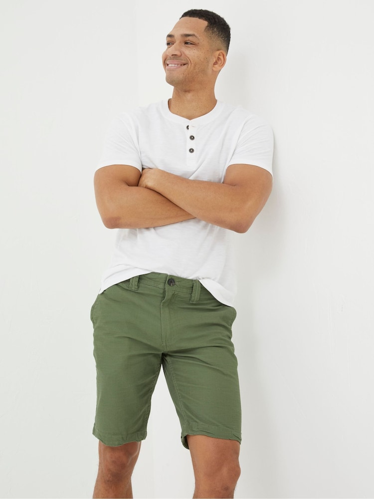 FatFace Green Stow Flat Front Shorts - Image 1 of 4
