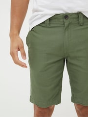FatFace Green Stow Flat Front Shorts - Image 3 of 4