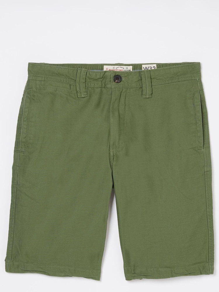 FatFace Green Stow Flat Front Shorts - Image 4 of 4