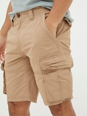 FatFace Bude Tan Brown Lightweight Cargo Shorts - Image 7 of 8