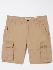 FatFace Bude Tan Brown Lightweight Cargo Shorts - Image 8 of 8