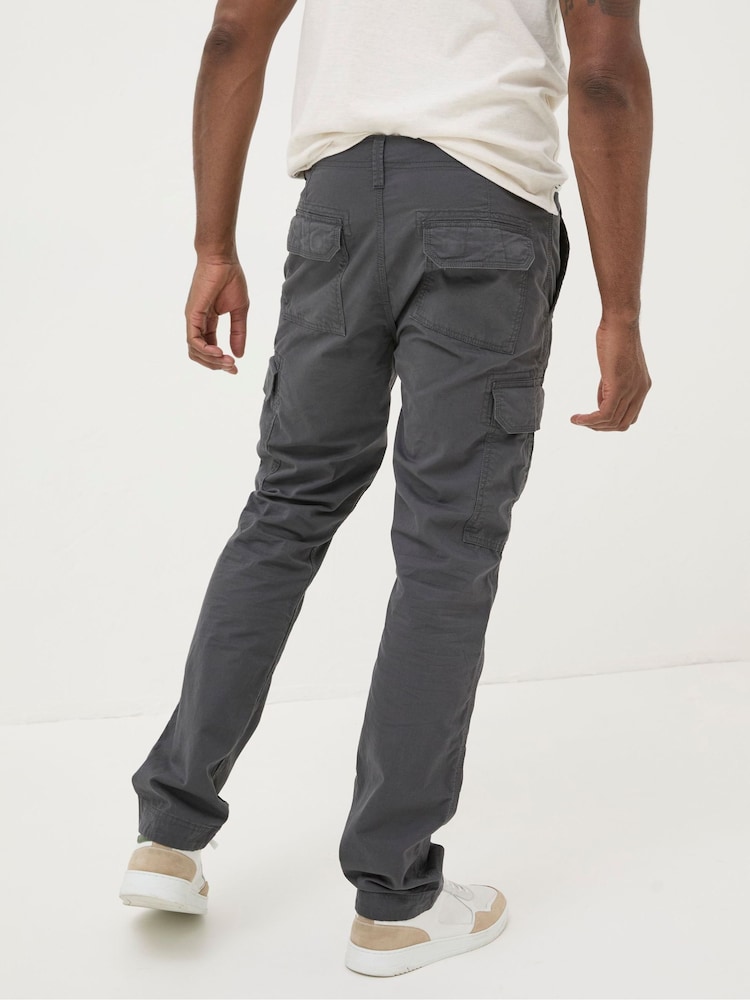 FatFace Corby Grey Straight Cargo Trousers - Image 2 of 4