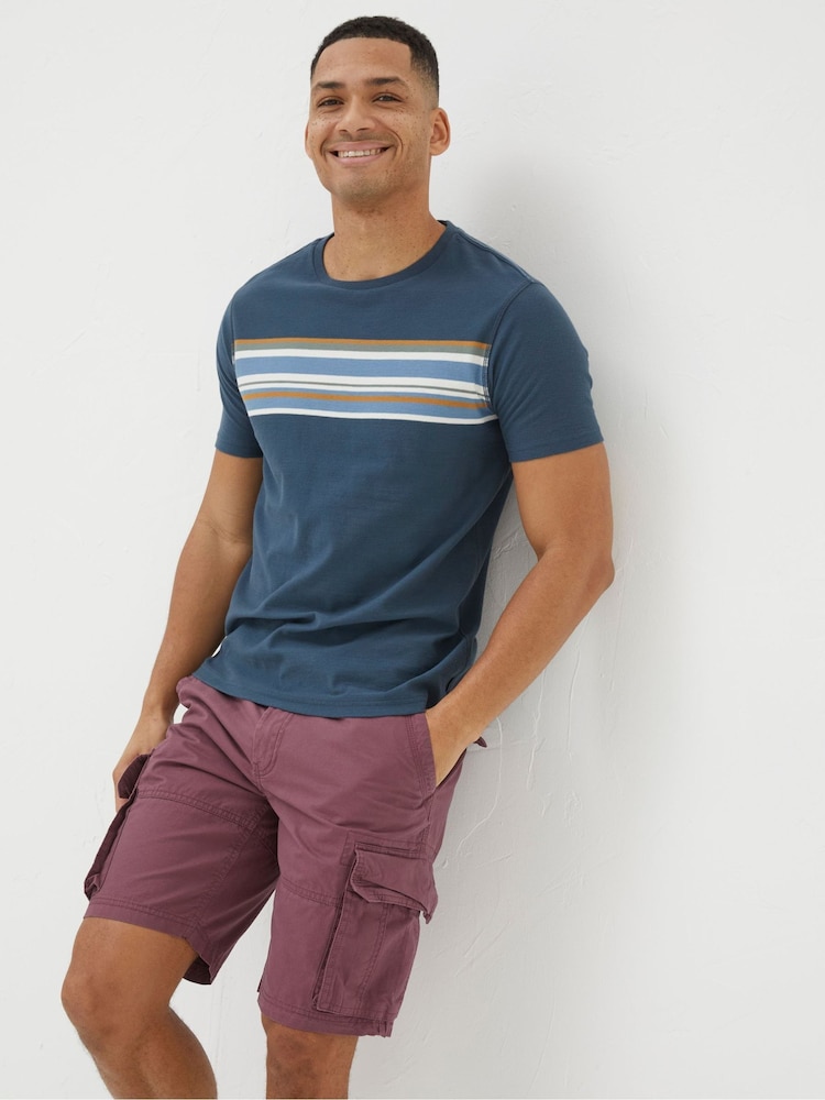 FatFace Bude Purple Lightweight Cargo Shorts - Image 1 of 4 FatFace Bude Purple Lightweight Cargo Shorts - Image 1 of 4