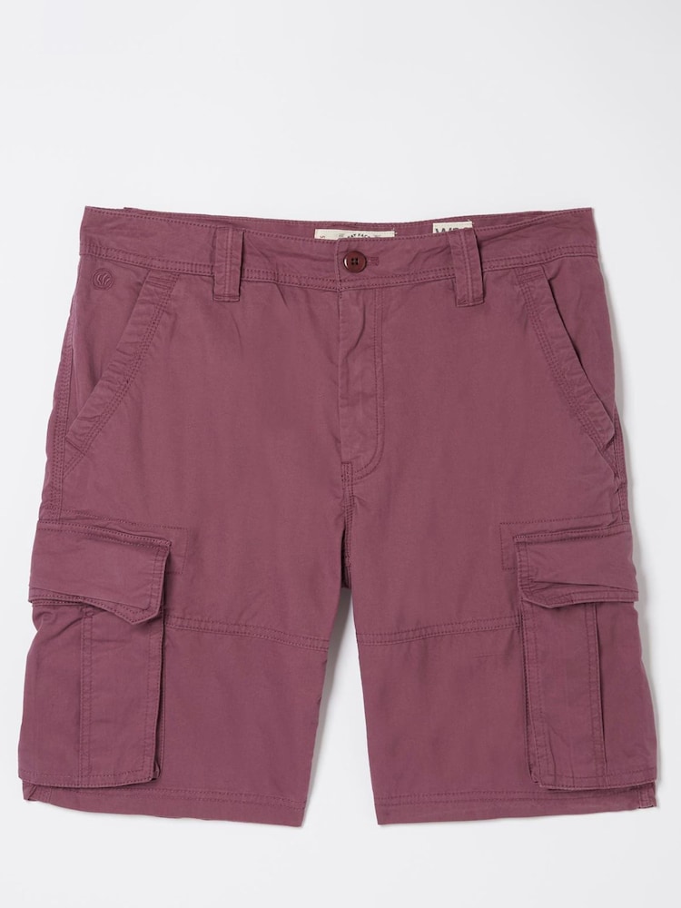 FatFace Bude Purple Lightweight Cargo Shorts - Image 4 of 4 FatFace Bude Purple Lightweight Cargo Shorts - Image 4 of 4