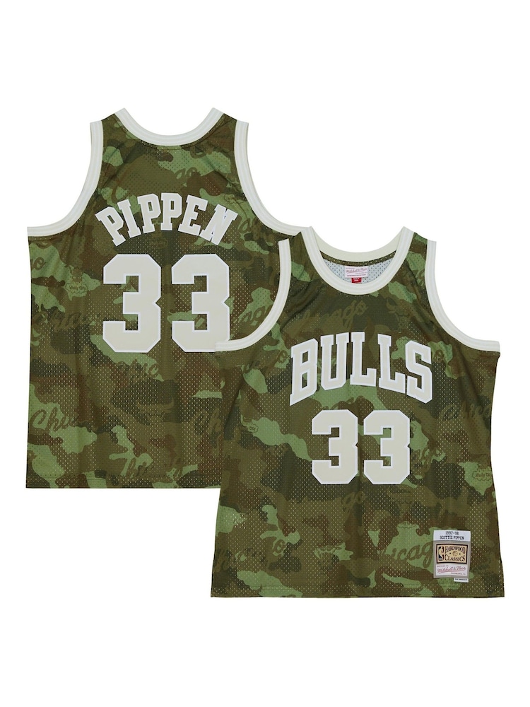 Fanatics NBA Chicago Bulls NBA Scottie Pippen 1997 Ghost Green Camo Swingman Vest - Image 1 of 3