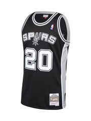 Fanatics NBA San Antonio Spurs Manu Ginobili Hardwood Classics Road Swingman Black Jersey - Image 2 of 3