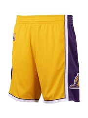 Fanatics Yellow NBA Los Angeles Lakers Hardwood Classics Road Swingman Shorts - Image 2 of 3