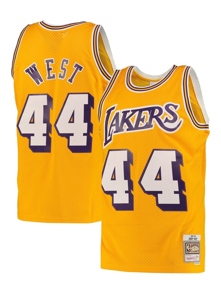 Fanatics Yellow NBA Los Angeles Lakers Jerry West Road Swingman Jersey - Image 1 of 3