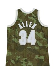 Fanatics Green NBA Milwaukee Bucks Ray Allen 2000 Ghost Camo Swingman Jersey - Image 3 of 4
