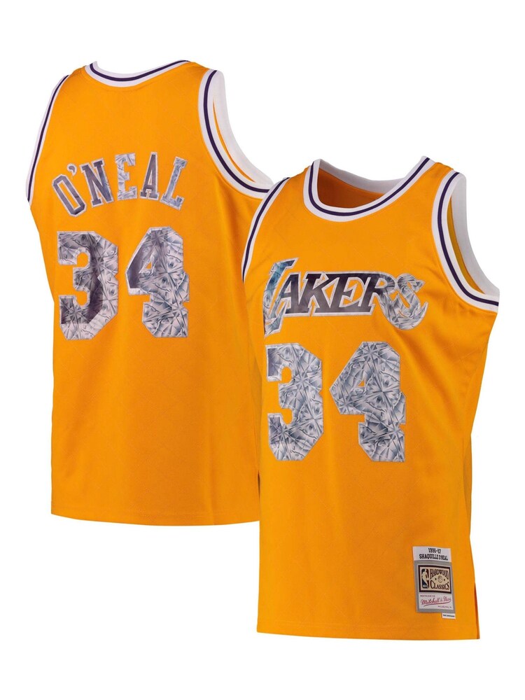 Fanatics Orange NBA Los Angeles Lakers Mitchell And Ness 75th Anniversary Icon Swingman Jersey - Image 1 of 3