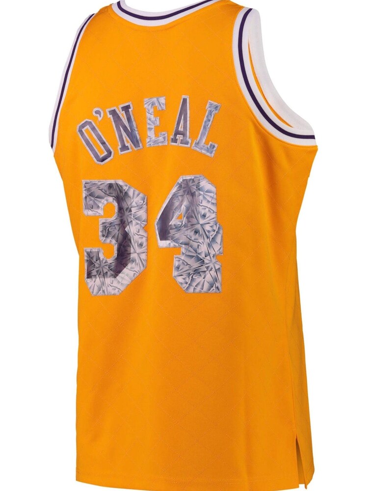 Fanatics Orange NBA Los Angeles Lakers Mitchell And Ness 75th Anniversary Icon Swingman Jersey - Image 3 of 3