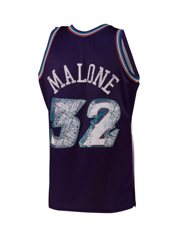 Fanatics Blue NBA Utah Jazz Mitchell And Ness 75th Anniversary Icon Swingman Jersey - Karl Malone - Image 3 of 3