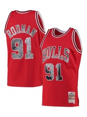 Fanatics Red NBA Chicago Bulls Mitchell and Ness 75th Anniversary Icon Swingman Jersey - Image 1 of 3