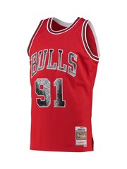 Fanatics Red NBA Chicago Bulls Mitchell and Ness 75th Anniversary Icon Swingman Jersey - Image 2 of 3