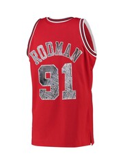 Fanatics Red NBA Chicago Bulls Mitchell and Ness 75th Anniversary Icon Swingman Jersey - Image 3 of 3